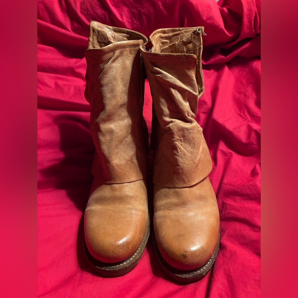 AS 98 Springer Slouchy Tan Leather Ankle Boot Size 40/ US Women’s 9 - Picture 12 of 16
